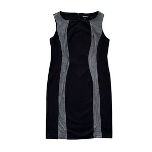 Jessica Black and Gray Sleeveless Dress